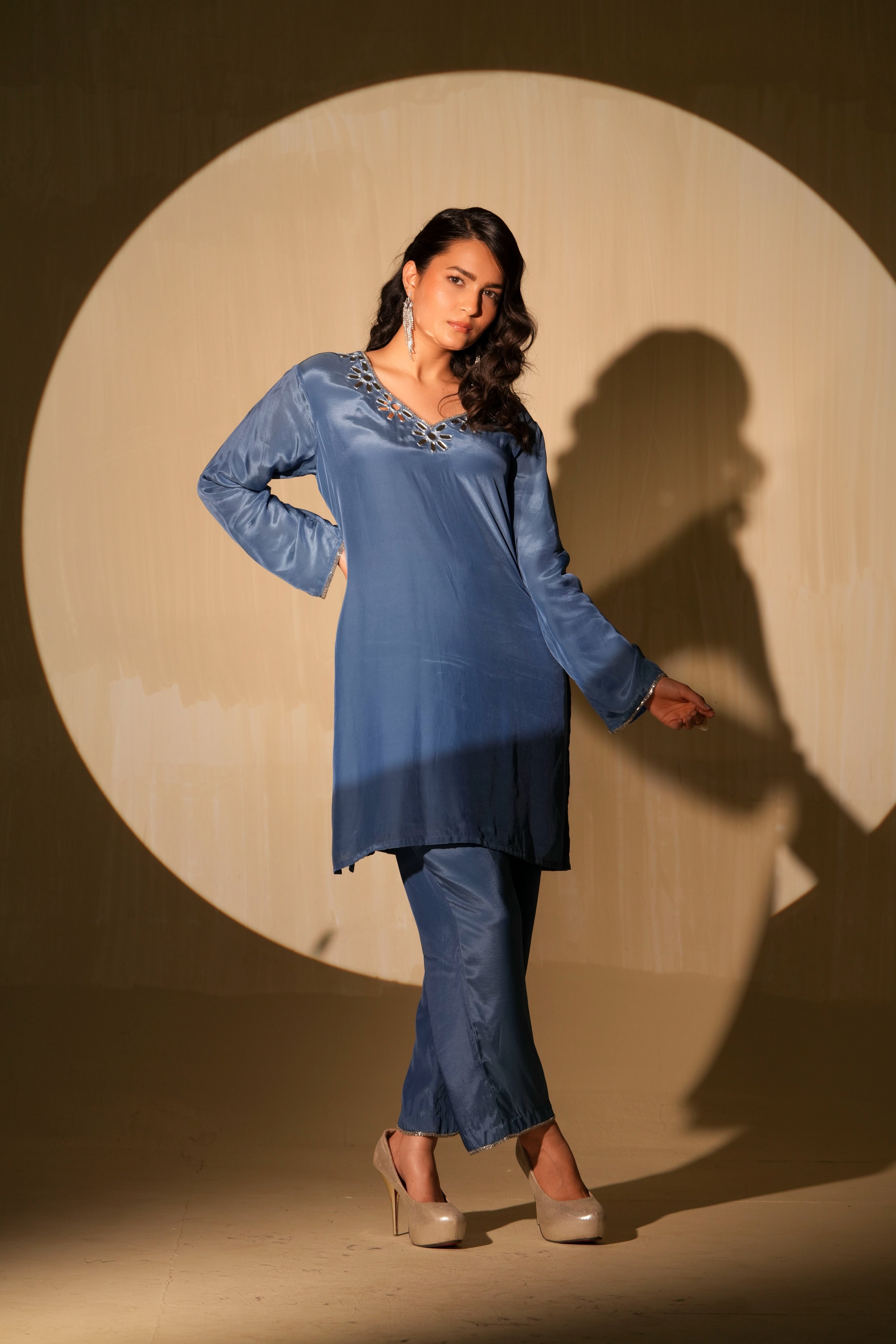 Galaxy Blue Kurta and Pant Set