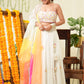 Pearl White Mirror Lehenga Set