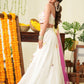 Pearl White Mirror Lehenga Set