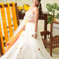 Pearl White Mirror Lehenga Set