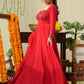 Ruby Red Anarkali Suit set