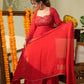 Ruby Red Anarkali Suit set
