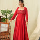 Ruby Red Anarkali Suit set