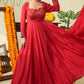 Ruby Red Anarkali Suit set