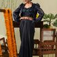 Navy blue drape skirt