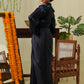 Navy blue drape skirt