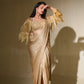 Champagne Gold drape saree
