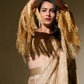 Champagne Gold drape saree