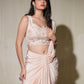 Blush Peach Drape Saree