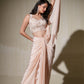 Blush Peach Drape Saree