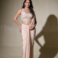 Blush Peach Drape Saree