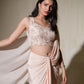 Blush Peach Drape Saree