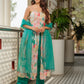 Forest Green Prited Kurta Set