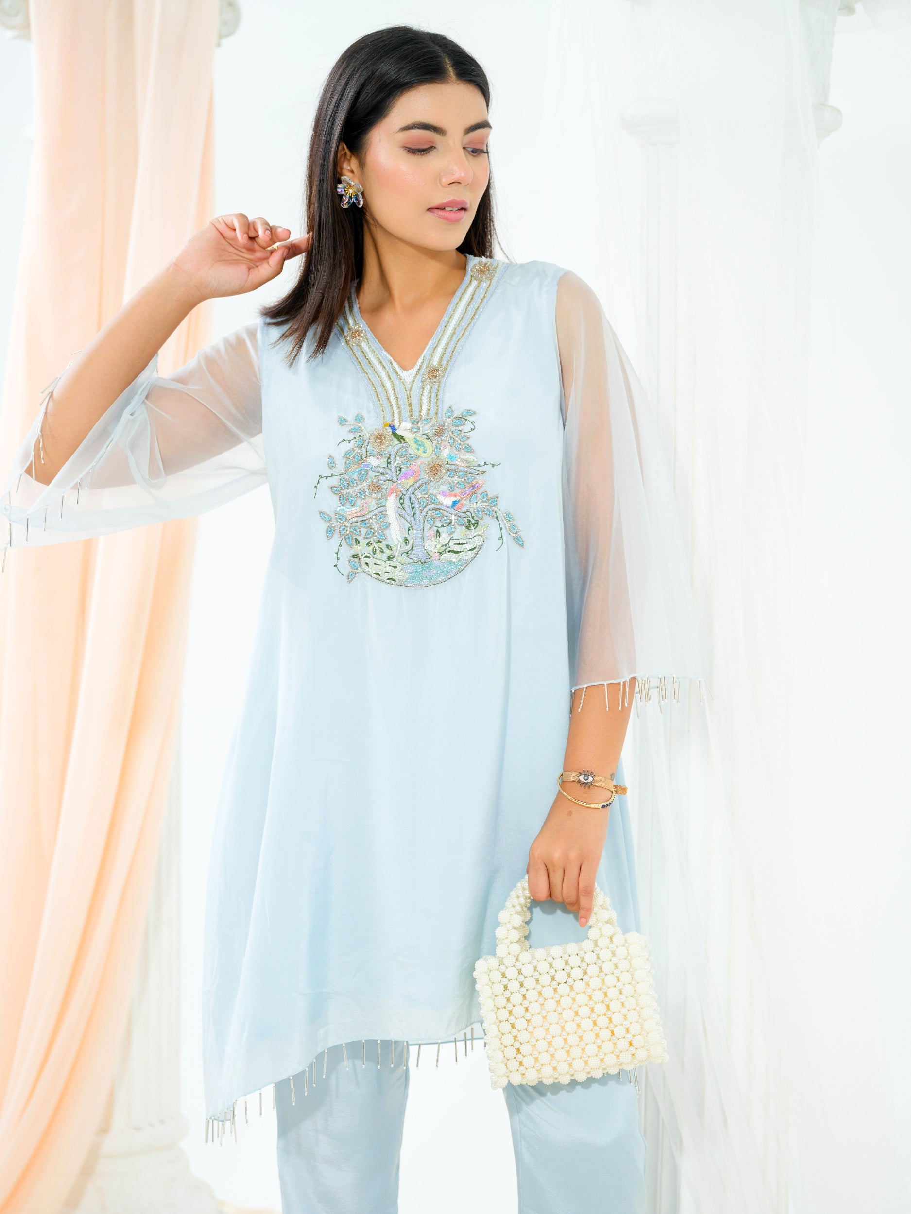 Powder Blue Kurta Set
