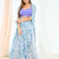 Orchid Printed paisley cape set