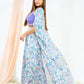Orchid Printed paisley cape set