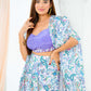 Orchid Printed paisley cape set