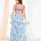 Orchid Printed paisley cape set