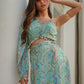 Green Paisley Skirt Set