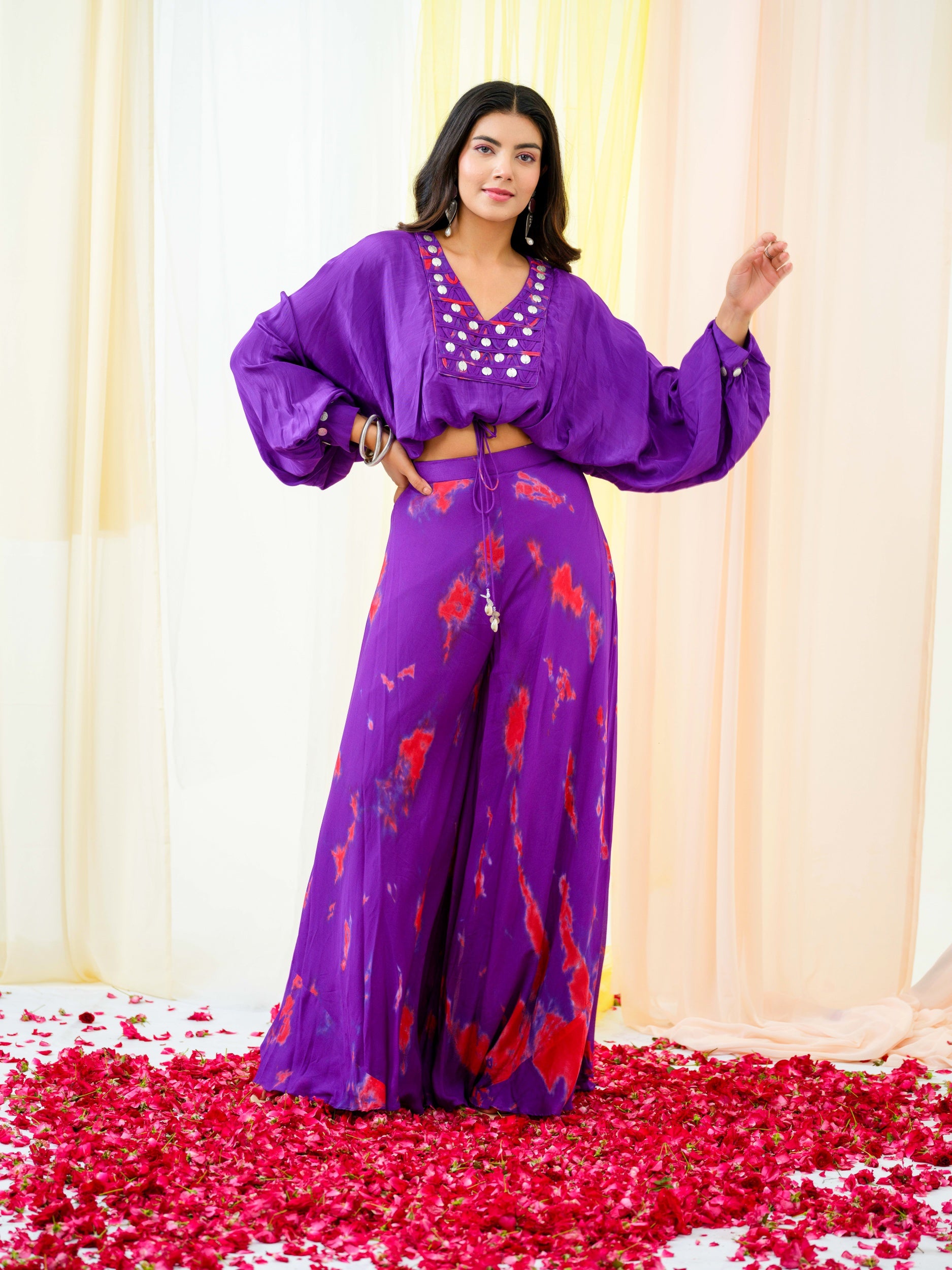 Cadbury purple Splash Coord set