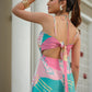 Candy Pink Abstract Print Jumpsuit