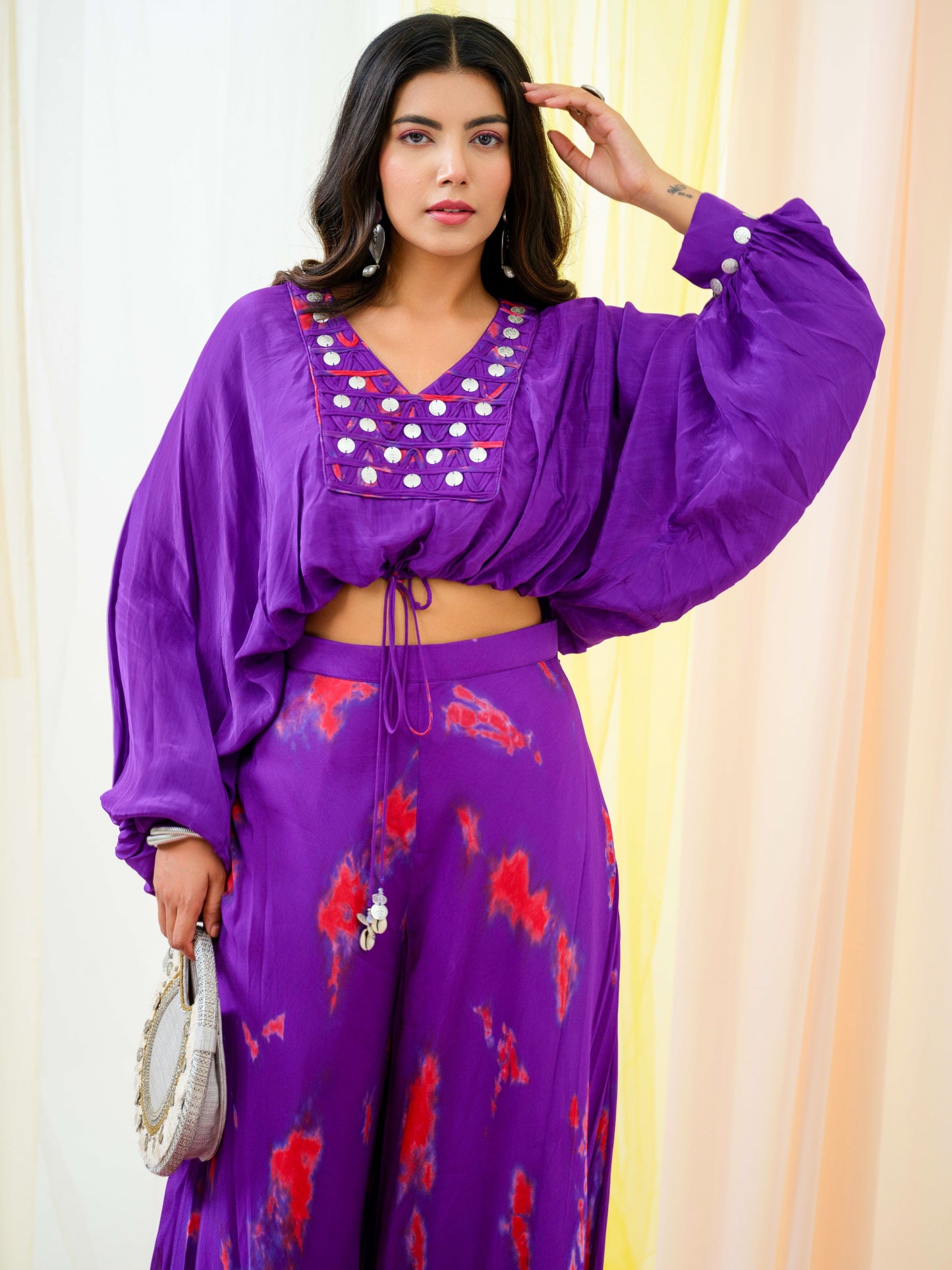 Cadbury purple Splash Coord set