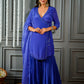 Ink blue angrakha set