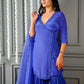 Ink blue angrakha set