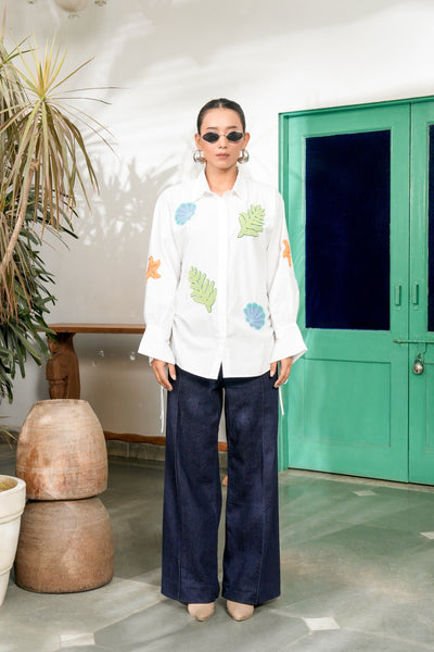 AURORA WHITE TROPICAL SHIRT