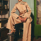Sand Beige Satin Blazer Set