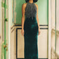 Emerald Green Halter Neck Dress