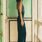 Emerald Green Halter Neck Dress