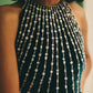 Emerald Green Halter Neck Dress
