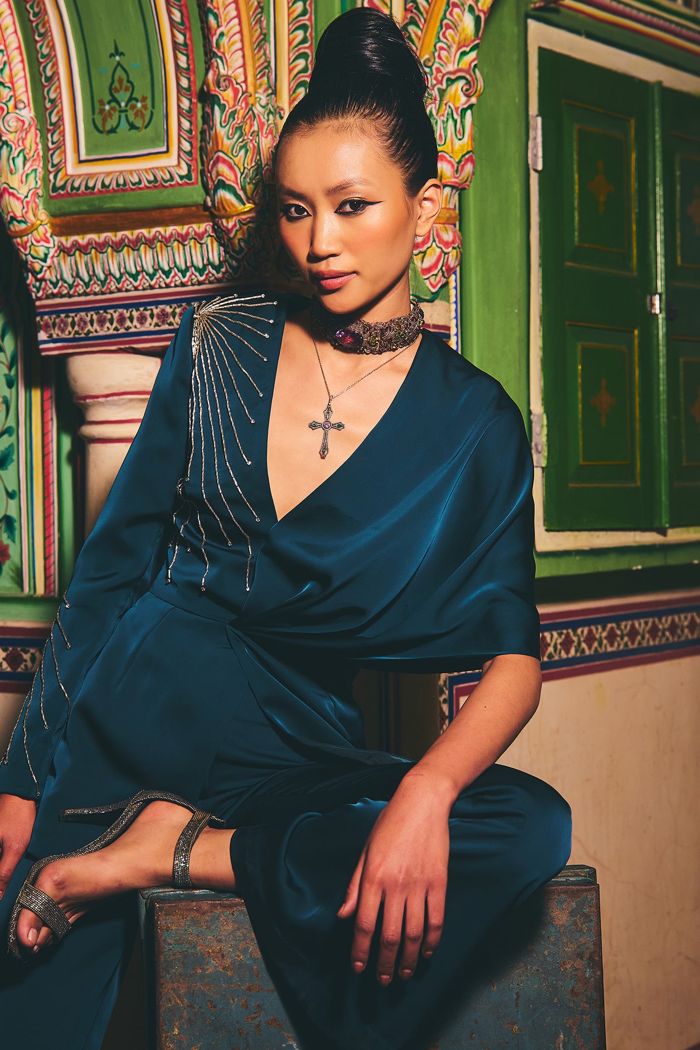 Arabian Green Pant Set