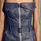 Coal Grey Shimmer Denim Dress
