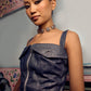 Coal Grey Shimmer Denim Dress