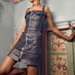 Coal Grey Shimmer Denim Dress