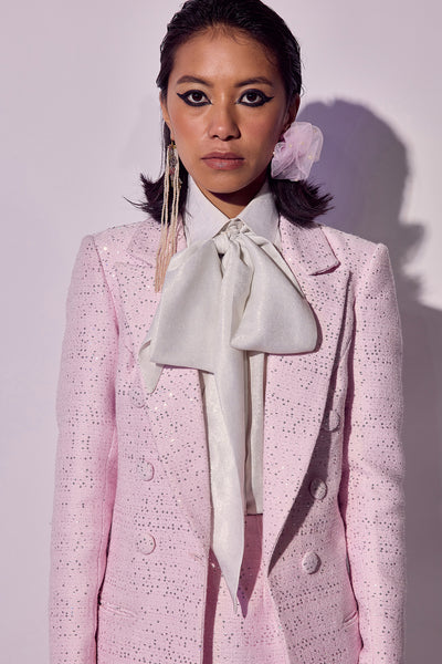 Sequin Pink Blazer Set