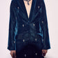 Dark Teal Velvet Jacket Dress