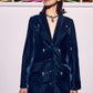 Dark Teal Velvet Jacket Dress