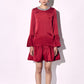 Crimson Red Mini Bubble Dress