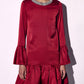 Crimson Red Mini Bubble Dress