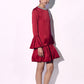 Crimson Red Mini Bubble Dress