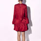 Crimson Red Mini Bubble Dress