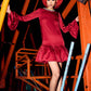 Crimson Red Mini Bubble Dress