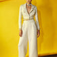 Golden High Shine Blazer and Pant Set