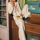 Golden High Shine Blazer and Pant Set