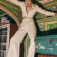 Golden High Shine Blazer and Pant Set