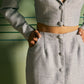 Blissful Blue Sequin Blazer and Skirt Set