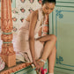 Peach Pink Tweed Short Dress